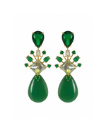 Brinco Neck Alongado Jade Verde