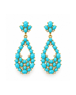 Brinco Gota Pendente Bubbles Blue