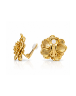 Brinco Flor Pressão Gold