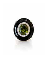 Anel Ônix Cristal Verde