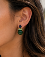 Brinco Neck Azul Jade Esmeralda