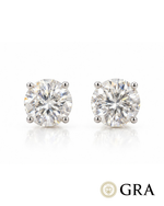 Brinco Solitário Moissanite Caixa 10mm
