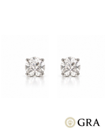 Brinco Solitário Moissanite Caixa 6.5mm