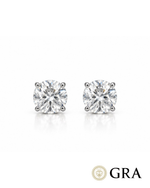 Brinco Solitário Moissanite Caixa 8mm