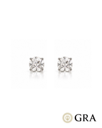 Brinco Solitário Moissanite Caixa 5mm