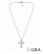 Colar Cruz Moissanite 5.25mm 45cm
