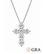 Colar Cruz Moissanite 5.25mm 45cm