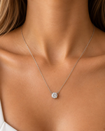 Colar Ponto de Luz Moissanite 8mm - Prata 925