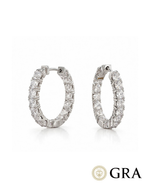 Brinco Argola Moissanites 3mm