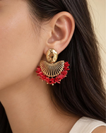 Brinco Leque Coral