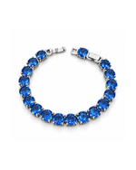 Pulseira Riviera Zircônias Azuis