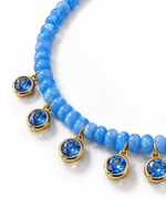 Colar 5 Cristais Azul