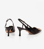 Slingback Organic - Lezard Preto