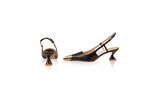 Slingback Cassis - Lezard Preto