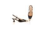 Slingback Cassis - Lezard Preto