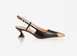 Slingback Cassis - Lezard Preto