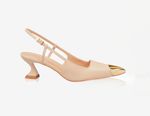 Slingback Cassis - Lezard Nude
