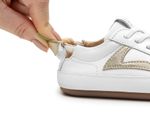 Tênis Tip Toey Joey Ground Branco e Champagne 