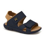 Sandália Infantil Klin  Tic Tac Azul Marinho e Capuccino
