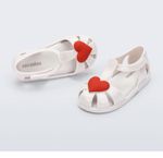Mini Melissa Hip Heart Ballerina Baby Branco Metalizado