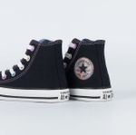 Tênis Infantil Converse Cano alto Preto Orquídea