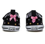 Tênis Infantil Converse Cano baixo Preto Bolinhas