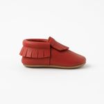 Sapatinho Recém-Nascido Mimomox Moccs Folk - Vermelho