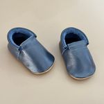 Sapatinho Recém-Nascido Mimomox Moccs Básico - Azul Marinho