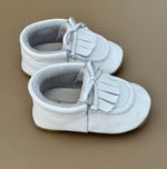 Sapatinho Recém-Nascido Mimomox Moccs Mocassim - Branco