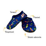 Sapatilha Infantil Neoprene Akino Tropical Azul