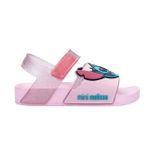 Sandália Mini Melissa Stitch Rosa e Azul