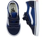 Tênis Infantil Vans Old Skool Azul com Velcro Original | 18 ao 25