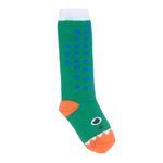 Meia Infantil Laranjeiras Dino Azul e Verde 3/4