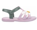 Sandália Mini Melissa Hip Bloomy Rosinha e Verde