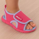 Sandália Infantil Klin Tic Tac Pink e Azul Claro