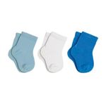 Kit 3 Meias Lupo Cano Médio Bebê Azul