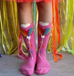 Meia Infantil Cantarola Balão Colorido Pink