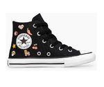 Tênis Infantil Converse All Star Preto Bordado Cano Alto