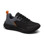 Tênis Klin New Sport Preto Grafite Laranja