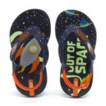 Chinelo Infantil Klin Acqua Print Marinho Laranja Espaço