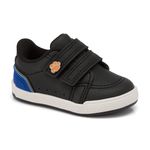 Tênis Klin Infantil Casual Preto Grafite Velcro