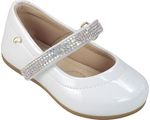 Sapatilha Pampili Branca com Strass 04993