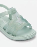 Sandália Mini Melissa Lumin Verde Metalizado