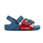 Sandália Mini Melissa Stitch Azul e Vermelho