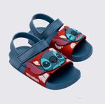 Sandália Mini Melissa Stitch Azul e Vermelho