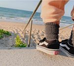Tênis Infantil Vans Old Skool V Preto Velcro Original | 18 ao 25