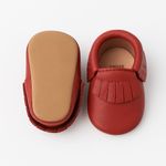 Sapatinho Recém-Nascido Mimomox Moccs Folk - Vermelho