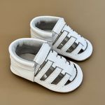 Sapatinho Recém-Nascido Mimomox Moccs Franciscana - Branco