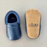 Sapatinho Recém-Nascido Mimomox Moccs Básico - Azul Marinho