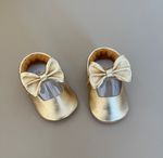 Sapatinho Recém-Nascido Mimomox Moccs Bailarina - Dourado